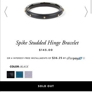 Alexis Bittar - Black Lucite Stud Hinge Bracelet